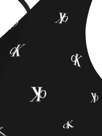 CALVIN KLEIN Kadın Marka Logolu Günlük Kullanıma Uygun Siyah-Beyaz  Logolu Sütyen LV00QF8503 PCS