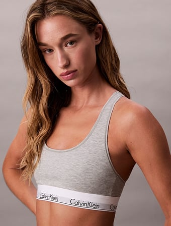 CALVIN KLEIN Kadın Marka Logolu Şık Tasarımlı Günlük Kullanıma Uygun Gri Sütyen LV00QF8493 P7A