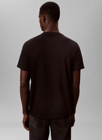 Calvin Klein Jeans Bisiklet Yaka Düz Siyah Erkek T-Shirt LV04RD254GUB1 Siyah T-Shirt