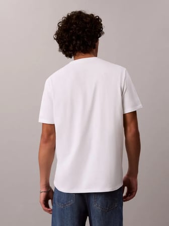 CALVIN KLEIN Erkek Marka Logolu Günlük Kullanıma Uygun Beyaz T-Shirt LV04RD254G YAF
