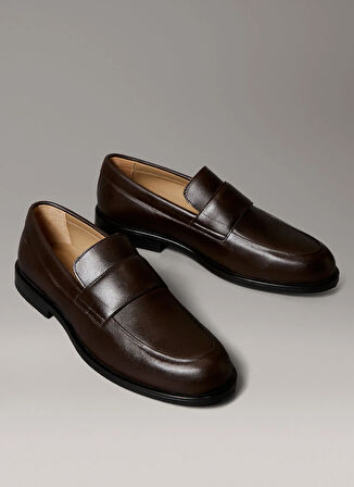 Calvin Klein Kahve Erkek Klasik Ayakkabı ESS RUBBER BAND LOAFER LTH
