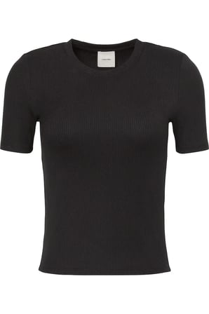 A- Modal Rib Tee Essential Kadın Kahverengi T-Shirt