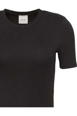 A- Modal Rib Tee Essential Kadın Kahverengi T-Shirt