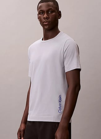 Calvin Klein Jeans Bisiklet Yaka Düz Gri Erkek T-Shirt LVGMF5K106IB9 SS TEE
