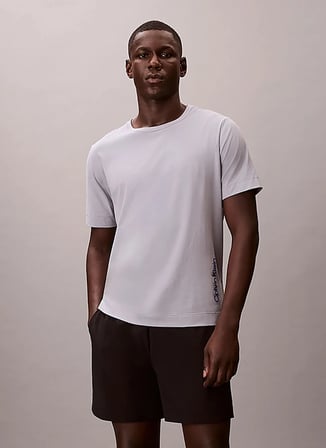 Calvin Klein Jeans Bisiklet Yaka Düz Gri Erkek T-Shirt LVGMF5K106IB9 SS TEE