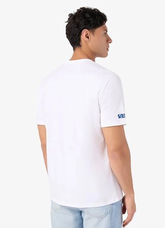 Calvin Klein Jeans Bisiklet Yaka Baskılı Beyaz Erkek T-Shirt LV04RE811GYAA Beyaz T-Shirt