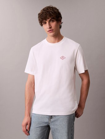 Calvin Klein Kısa Kollu 20s Calvin Matchbox Grafik Baskılı Erkek Beyaz T-shirt LV04RE802G-YAA