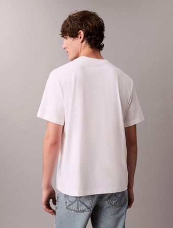 Calvin Klein Kısa Kollu 20s Calvin Matchbox Grafik Baskılı Erkek Beyaz T-shirt LV04RE802G-YAA