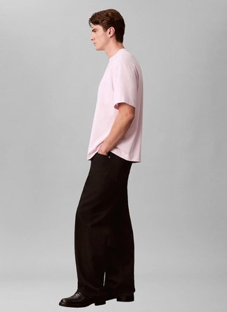 Calvin Klein Jeans Pembe Erkek Standart Fit Baskılı T-Shirt LV04RC851GTN9 Pembe T-Shirt