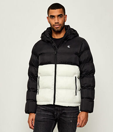 CALVIN KLEIN Erkek Marka Logolu Şık Görünüşlü Kış Kullanımına Uygun Krem Mont LV04RD527G YAS
