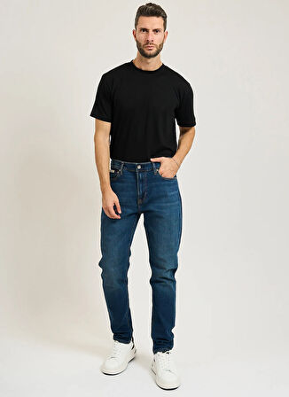 Calvin Klein Jeans Normal Bel Slim Tapered Koyu Mavi Erkek Denim Pantolon LV04RD940GPTR SLIM TAPER OIL SLICK