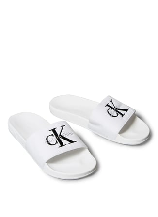 Calvin Klein Beyaz Erkek Plaj Terliği ESS SLIDE CV