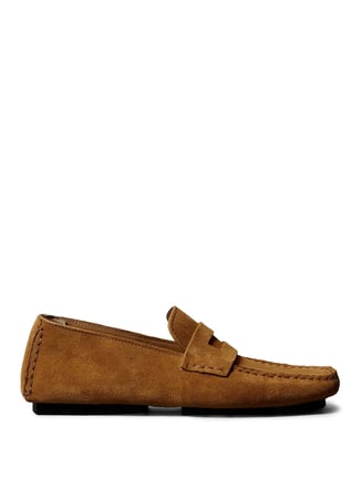 Calvin Klein %100 İnek Süet Taba Kadın Loafer HW0HW02844GE9