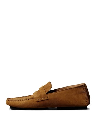 Calvin Klein %100 İnek Süet Taba Kadın Loafer HW0HW02844GE9