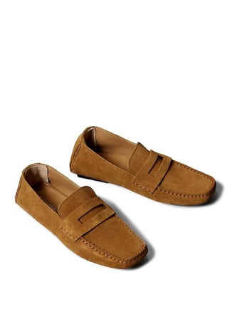 Calvin Klein %100 İnek Süet Taba Kadın Loafer HW0HW02844GE9