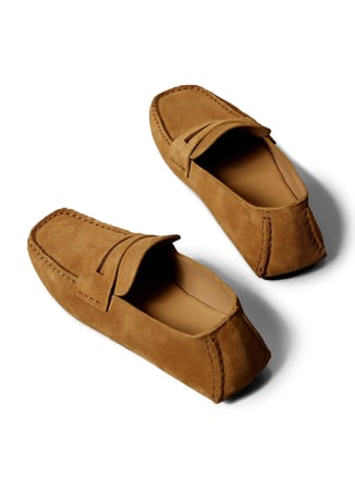 Calvin Klein %100 İnek Süet Taba Kadın Loafer HW0HW02844GE9