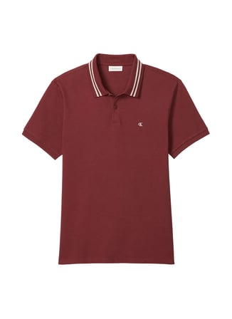Calvin Klein Jeans Bordo Erkek Standart Fit Polo T-Shirt LV04RC276G5FF Bordo Polo T-Shirt