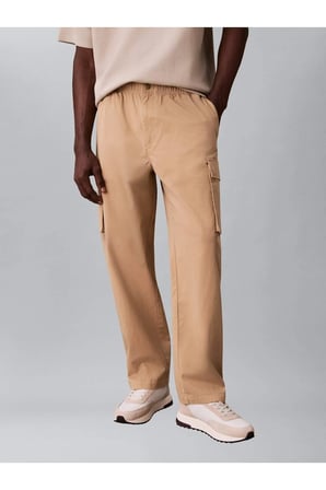 RLXD STRAIGHT COMFORT COTTON CAR Erkek Kahverengi Kargo Pantolon