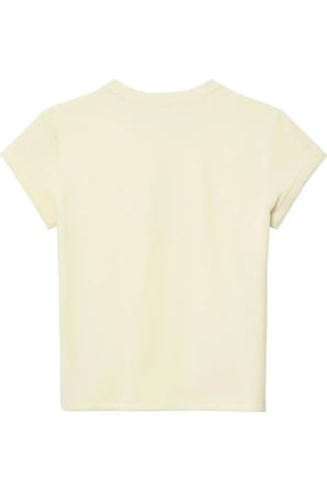 SS VELOUR LOGO TEE Kadın Krem T-Shirt