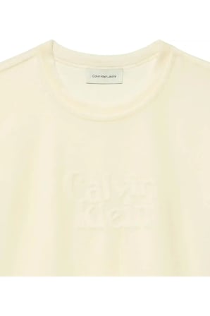SS VELOUR LOGO TEE Kadın Krem T-Shirt