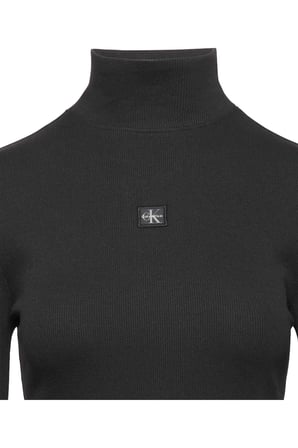 LS Woven Label 2X2 Rib Mini Kadın Elbise