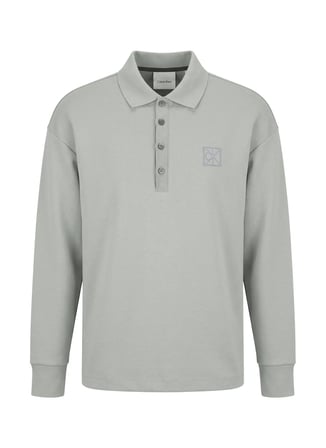 Calvin Klein Yeşil Erkek Polo T-Shirt LV04LE212G2GB_LS DOUBLE FACE RIB PO
