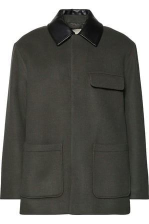 LS MELTON WOOL BLEND CAR COAT Erkek Kahverengi Mont