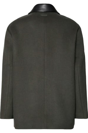 LS MELTON WOOL BLEND CAR COAT Erkek Kahverengi Mont