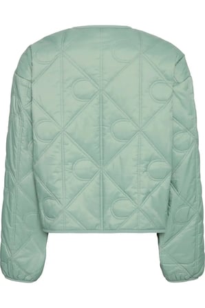 LIGHTWEIGHT AOP QUILTED LINER Kadın Yeşil Mont