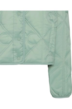 LIGHTWEIGHT AOP QUILTED LINER Kadın Yeşil Mont