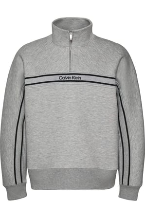 LS COTTON SPACER STRIPE RIB QTR Erkek Gri Sweatshirt