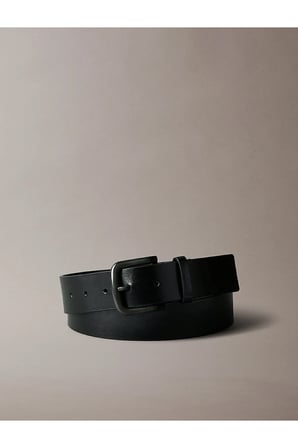Erkek CK Round Buckle Tumbled Kemer 35mm