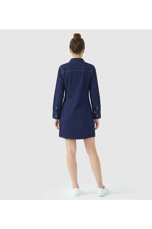 SEAMED DRESS CLASSIC CK RINSE Kadın Kot Elbise