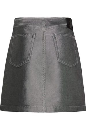 A LINE SKIRT DENIM SHINE Kadın Siyah Etek