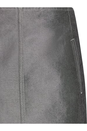 A LINE SKIRT DENIM SHINE Kadın Siyah Etek