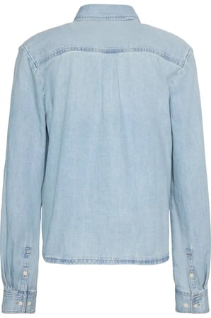 CROPPED LS SHIRT BRIGHTON BLUE Kadın Mavi Kot Gömlek