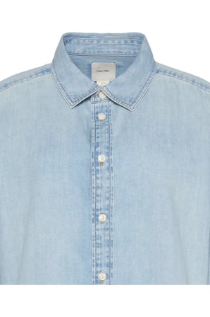 CROPPED LS SHIRT BRIGHTON BLUE Kadın Mavi Kot Gömlek