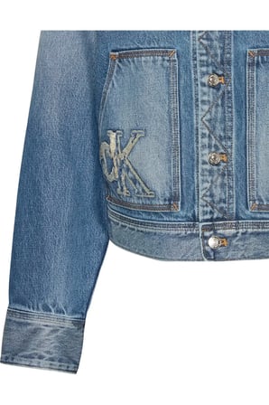 WORKWEAR JACKET CK SANDED BLUE Kadın Mavi Kot Ceket