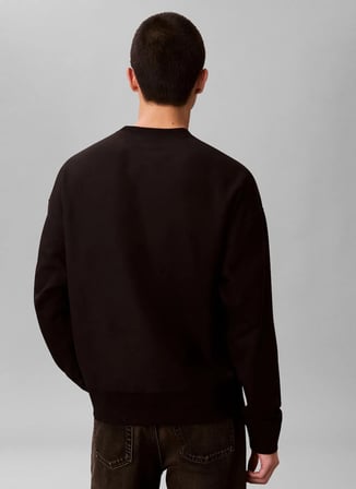 Calvin Klein Jeans Bisiklet Yaka Siyah Erkek Sweatshırt LV04RE200GUB1 Siyah Sweatshirt