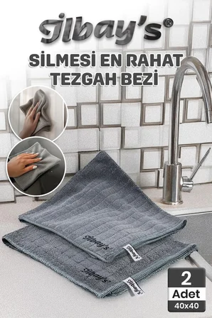 İlbay's 2'li Mikrofiber Tezgah Bezi 40x40 cm