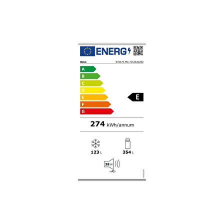 Beko 970476 Mg Nofrost Gri Buzdolabı