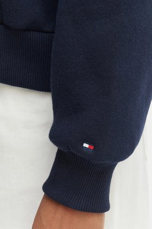 Tommy Hilfiger Regular Fit Pamuklu Bisiklet Yaka Sweat Kadın SWEAT WW0WW47831 C1G LACİVERT