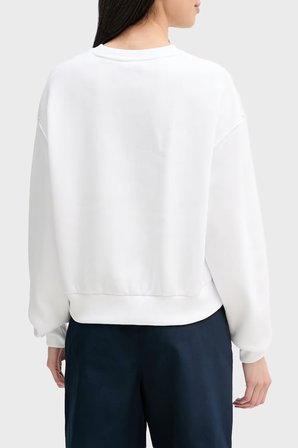Tommy Hilfiger Regular Fit Pamuklu Bisiklet Yaka Sweat Kadın SWEAT WW0WW47831 YCF BEYAZ