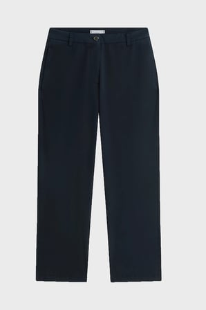 Tommy Hilfiger Pamuklu Slim Fit Yüksek Bel Pantolon Bayan PANTOLON WW0WW49647 C1G LACİVERT