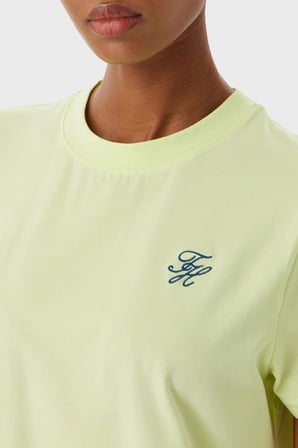 Tommy Hilfiger Pamuklu Logolu Regular Fit Bisiklet Yaka T Shirt Bayan T SHİRT WW0WW48699 ZJE SARI