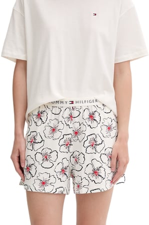Tommy Hilfiger Kadın Bej Desenli Şortlu Pijama Takımı UW0UW05760