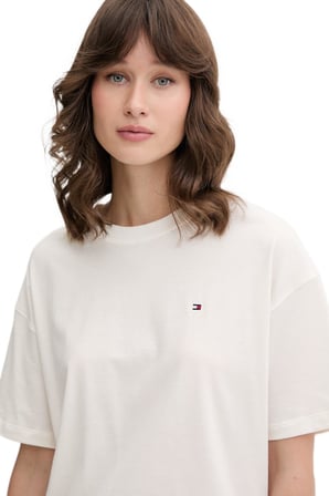 Tommy Hilfiger Kadın Bej Desenli Şortlu Pijama Takımı UW0UW05760