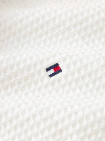 TOMMY HILFIGER Kadın Marka Logolu Günlük Kullanıma Uygun Ekru Bornoz UW0UW06322 YBL