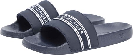 TOMMY HILFIGER Kadın Marka Logolu Günlük Kullanıma Uygun Mavi Terlik FW0FW09359 DW6