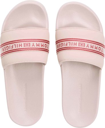 TOMMY HILFIGER Kadın Marka Logolu Günlük Kullanıma Uygun Pembe Terlik FW0FW09359 TQN